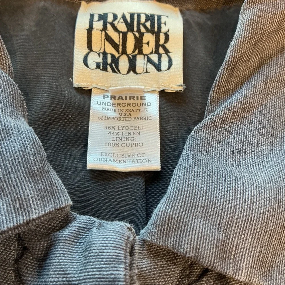 Prairie Underground | Lyocel/Linen Blend Made in USA Hidden Buttons Coat Sz‎ S